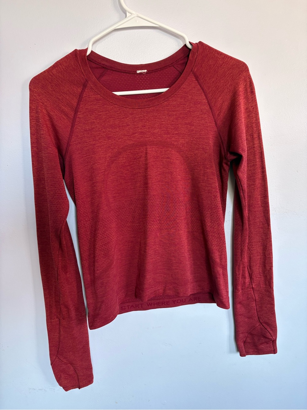 Lululemon Swiftly Tech Long-Sleeve in Deep Red